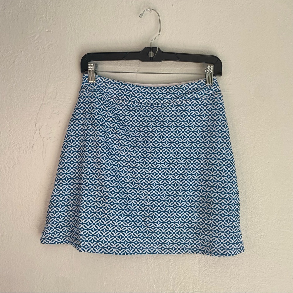 Ekouaer Blue A-Line Mini Skirt for Casual‎ Wear